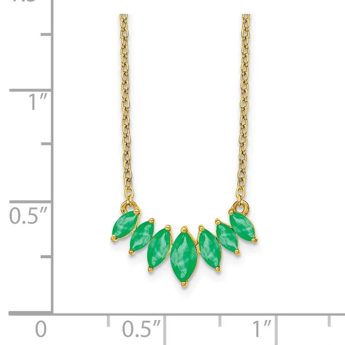 Necklaces WB Choice Jewelry 14k Marquise Emerald 18 inch NecklaceWBCPM7179EMY Necklaces WB Choice Jewelry 14k Marquise Emerald 18 inch NecklaceWBCPM7179EMY