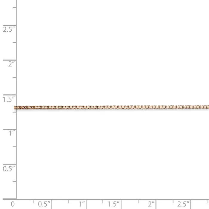 Necklaces WB Choice Jewelry 14k Rose Gold 110mm Box ChainWBCRSC3324 Necklaces WB Choice Jewelry 14k Rose Gold 110mm Box ChainWBCRSC3324