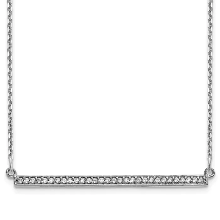 Necklaces WB Choice Jewelry 14k White Gold Diamond Bar NecklaceWBCXP5031WA Necklaces WB Choice Jewelry 14k White Gold Diamond Bar NecklaceWBCXP5031WA