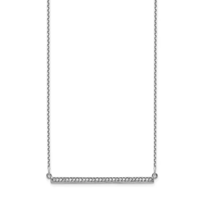 Necklaces WB Choice Jewelry 14k White Gold Diamond Bar NecklaceWBCXP5031WA Necklaces WB Choice Jewelry 14k White Gold Diamond Bar NecklaceWBCXP5031WA