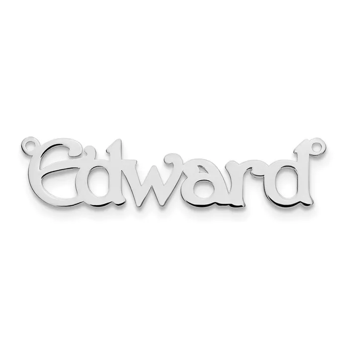 Necklaces WB Choice Jewelry 14K White Gold Polished Bouquet Font Name PlateWBCXNA938W Necklaces WB Choice Jewelry 14K White Gold Polished Bouquet Font Name PlateWBCXNA938W