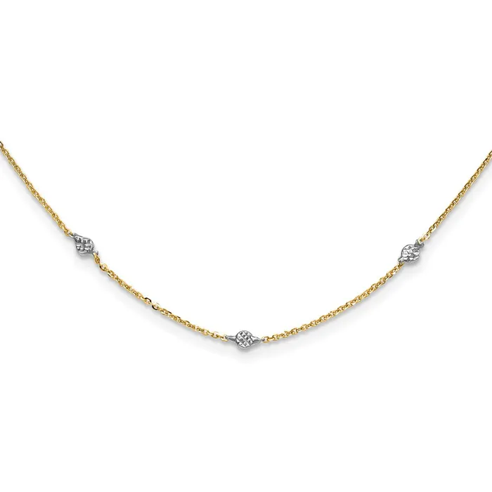 Necklaces WB Choice Jewelry 14K White Rhodium Polished DC w2 in ext NecklaceWBCSF262918 Necklaces WB Choice Jewelry 14K White Rhodium Polished DC w2 in ext NecklaceWBCSF262918