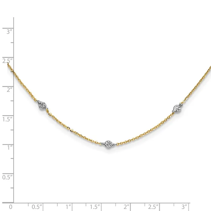 Necklaces WB Choice Jewelry 14K White Rhodium Polished DC w2 in ext NecklaceWBCSF262918 Necklaces WB Choice Jewelry 14K White Rhodium Polished DC w2 in ext NecklaceWBCSF262918