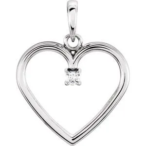 Necklaces WB Choice Jewelry Sterling Silver 03 CTW Diamond Heart Pendant858956004PSTWBC Necklaces WB Choice Jewelry Sterling Silver 03 CTW Diamond Heart Pendant858956004PSTWBC