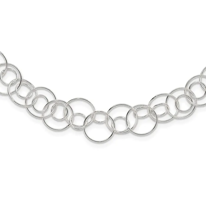 Necklaces WB Choice Jewelry Sterling Silver Fancy Link NecklaceWBCQH113042 Necklaces WB Choice Jewelry Sterling Silver Fancy Link NecklaceWBCQH113042