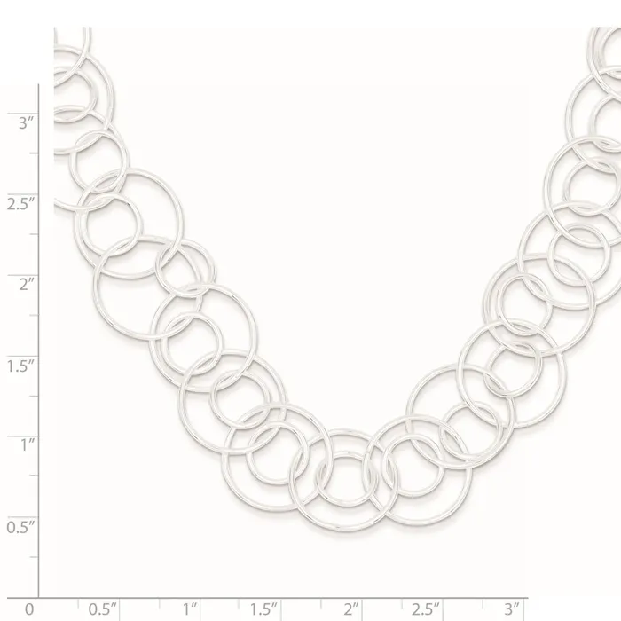 Necklaces WB Choice Jewelry Sterling Silver Fancy Link NecklaceWBCQH113042 Necklaces WB Choice Jewelry Sterling Silver Fancy Link NecklaceWBCQH113042