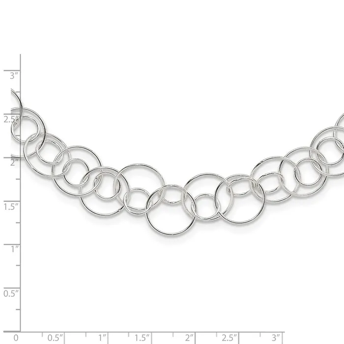 Necklaces WB Choice Jewelry Sterling Silver Fancy Link NecklaceWBCQH113042 Necklaces WB Choice Jewelry Sterling Silver Fancy Link NecklaceWBCQH113042