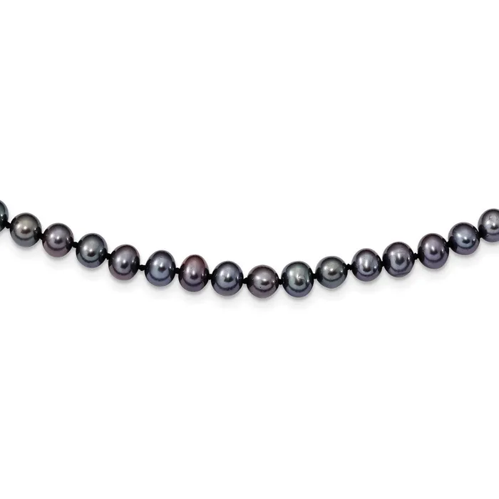 Necklaces WB Choice Jewelry Sterling Silver Rhodplated 56mm Black FWC Pearl NecklaceWBCQH515324 Necklaces WB Choice Jewelry Sterling Silver Rhodplated 56mm Black FWC Pearl NecklaceWBCQH515324