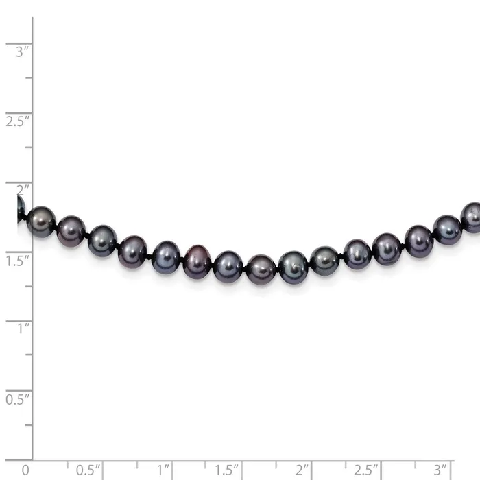 Necklaces WB Choice Jewelry Sterling Silver Rhodplated 56mm Black FWC Pearl NecklaceWBCQH515324 Necklaces WB Choice Jewelry Sterling Silver Rhodplated 56mm Black FWC Pearl NecklaceWBCQH515324