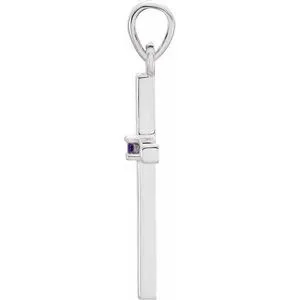 Platinum 2265x114 mm Amethyst Cross PendantR423266017PSTWBC WB Choice Jewelry Necklaces Platinum 2265x114 mm Amethyst Cross PendantR423266017PSTWBC WB Choice Jewelry Necklaces