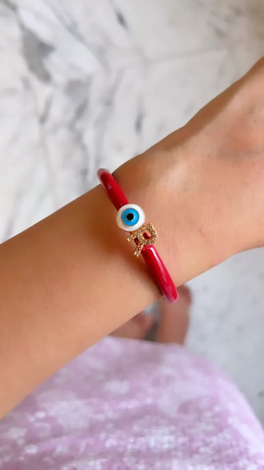 PRERTO ECOMMERCE PRIVATE LIMITED Bracelets Personalized Evil Eye Cherry Candy Bracelet PRERTO ECOMMERCE PRIVATE LIMITED Bracelets Personalized Evil Eye Cherry Candy Bracelet