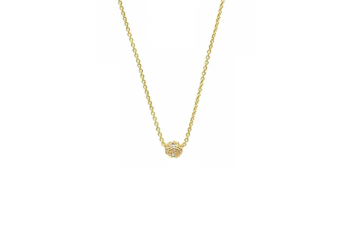 Shylee Rose Jewelry Necklaces Diamond Ball on Chain Necklace