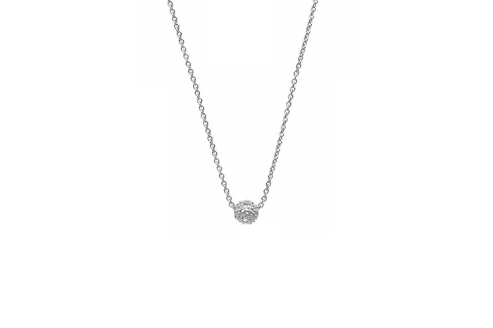 Shylee Rose Jewelry Necklaces Diamond Ball on Chain Necklace