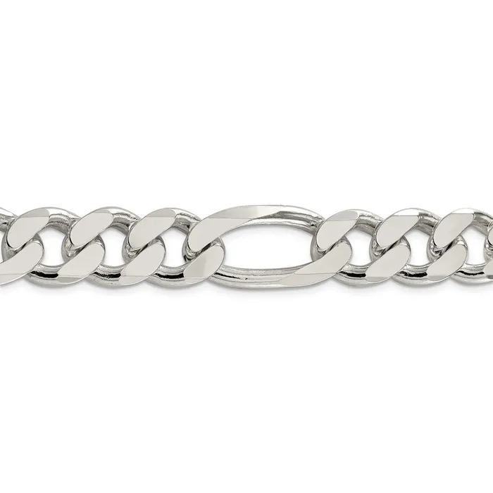 Sterling Silver 15mm Figaro ChainWBCQFG40010 WB Choice Jewelry Necklaces Sterling Silver 15mm Figaro ChainWBCQFG40010 WB Choice Jewelry Necklaces