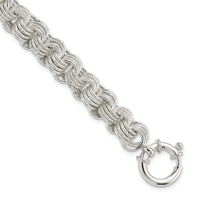 Sterling Silver Polished Fancy Link BraceletWBCQG585975 WB Choice Jewelry Bracelets Sterling Silver Polished Fancy Link BraceletWBCQG585975 WB Choice Jewelry Bracelets