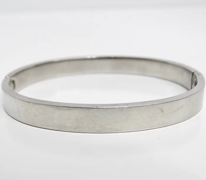Vintage by Misty 18K Gold Cartier Love Inspired Silver Bracelet Bracelets