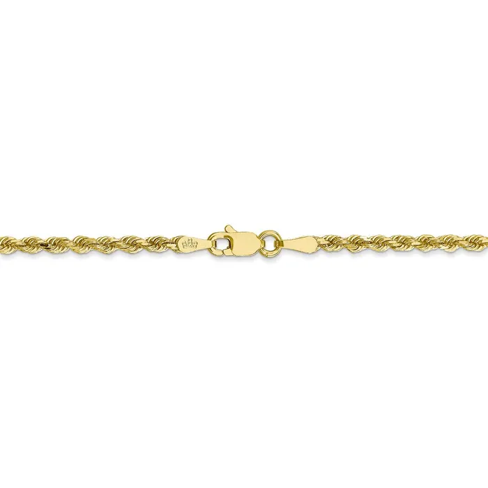 WB Choice Jewelry 10k 225mm Diamondcut Rope Chain AnkletWBC10K0189 Necklaces WB Choice Jewelry 10k 225mm Diamondcut Rope Chain AnkletWBC10K0189 Necklaces