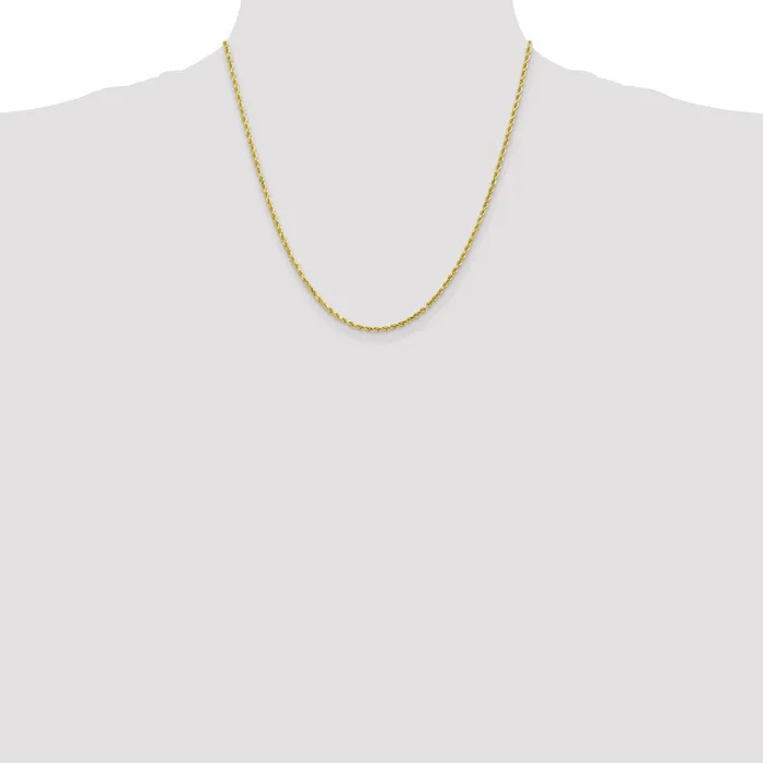 WB Choice Jewelry 10k 2mm Diamondcut Rope ChainWBC10K01620 Necklaces WB Choice Jewelry 10k 2mm Diamondcut Rope ChainWBC10K01620 Necklaces
