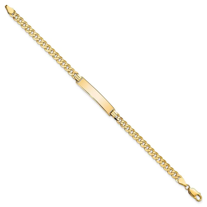 WB Choice Jewelry 14k Flat Curb Link ID BraceletWBCLID747 Bracelets WB Choice Jewelry 14k Flat Curb Link ID BraceletWBCLID747 Bracelets