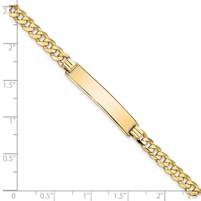WB Choice Jewelry 14k Flat Curb Link ID BraceletWBCLID747 Bracelets WB Choice Jewelry 14k Flat Curb Link ID BraceletWBCLID747 Bracelets