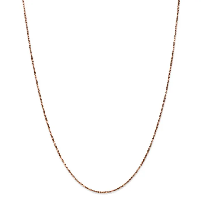 WB Choice Jewelry 14k Rose Gold 12mm DC Spiga ChainWBCRSC524 Necklaces