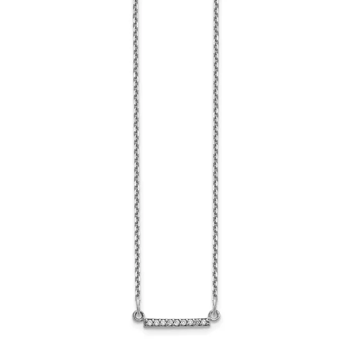 WB Choice Jewelry 14k White Gold Diamond Tiny Bar NecklaceWBCXP5030WAA Necklaces WB Choice Jewelry 14k White Gold Diamond Tiny Bar NecklaceWBCXP5030WAA Necklaces