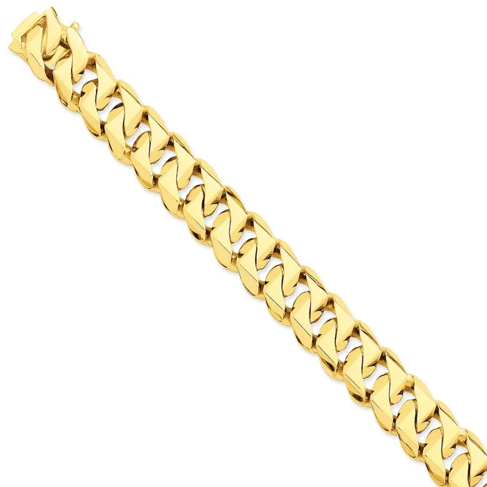WB Choice Jewelry Bracelets 14k 15mm HandPolished Traditional Link BraceletWBCLK1229 WB Choice Jewelry Bracelets 14k 15mm HandPolished Traditional Link BraceletWBCLK1229