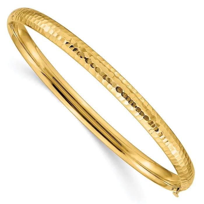WB Choice Jewelry Bracelets 14k 316 Fancy Hammered Hinged Bangle BraceletWBCDB106 WB Choice Jewelry Bracelets 14k 316 Fancy Hammered Hinged Bangle BraceletWBCDB106