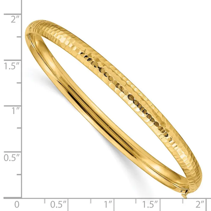 WB Choice Jewelry Bracelets 14k 316 Fancy Hammered Hinged Bangle BraceletWBCDB106 WB Choice Jewelry Bracelets 14k 316 Fancy Hammered Hinged Bangle BraceletWBCDB106