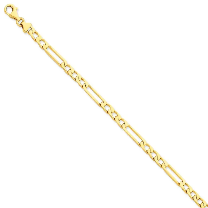 WB Choice Jewelry Bracelets 14K 5mm Handpolished Figaro Link BraceletWBCLK6678 WB Choice Jewelry Bracelets 14K 5mm Handpolished Figaro Link BraceletWBCLK6678