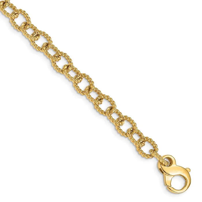 WB Choice Jewelry Bracelets 14K 65mm Polished Handpolished Fancy Link BraceletWBCLK70685 WB Choice Jewelry Bracelets 14K 65mm Polished Handpolished Fancy Link BraceletWBCLK70685