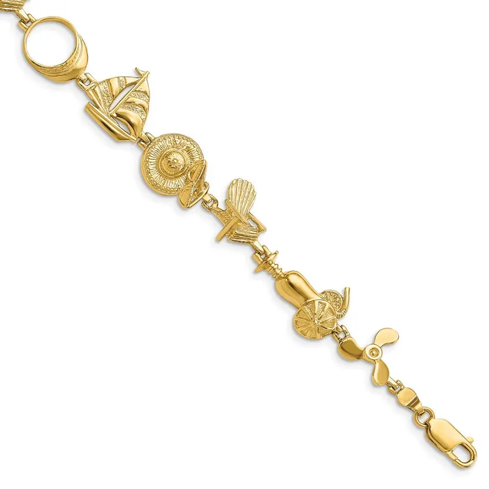 WB Choice Jewelry Bracelets 14k Beach Essentials BraceletWBCFB18007
