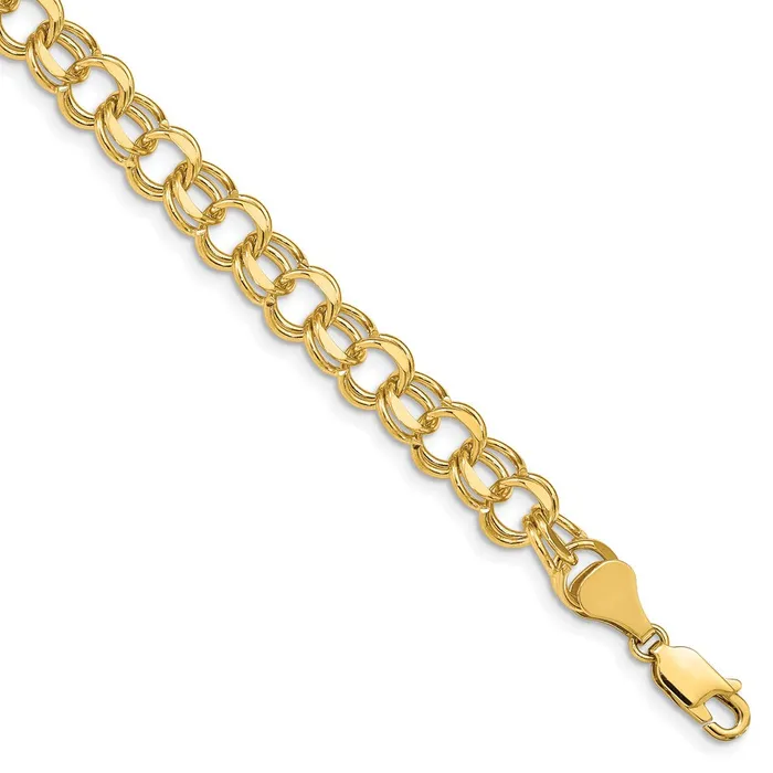 WB Choice Jewelry Bracelets 14k Double Link Charm BraceletWBCDO5057
