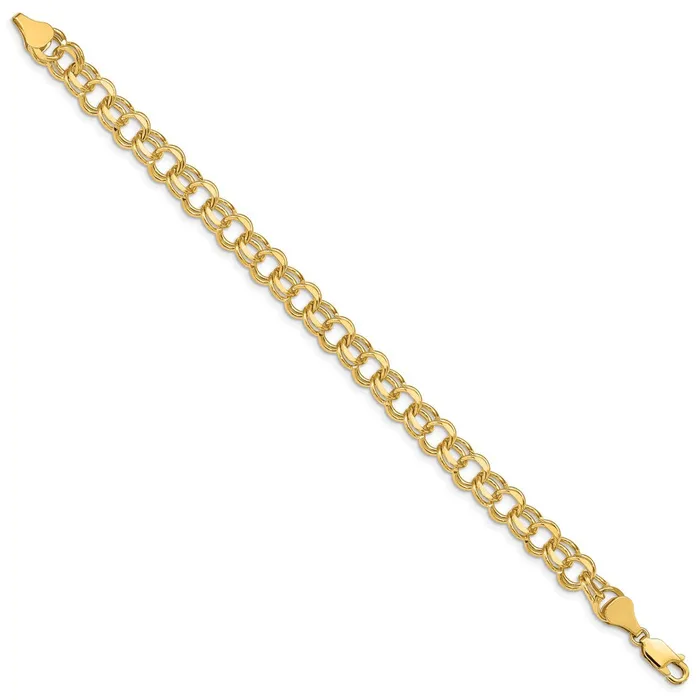 WB Choice Jewelry Bracelets 14k Double Link Charm BraceletWBCDO5057 WB Choice Jewelry Bracelets 14k Double Link Charm BraceletWBCDO5057