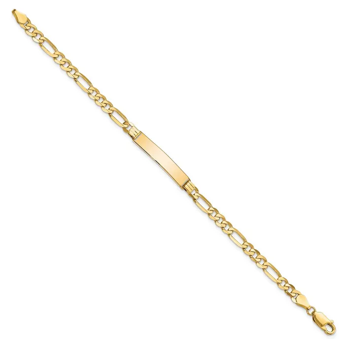 WB Choice Jewelry Bracelets 14k Flat Figaro Link ID BraceletWBCLID767 WB Choice Jewelry Bracelets 14k Flat Figaro Link ID BraceletWBCLID767