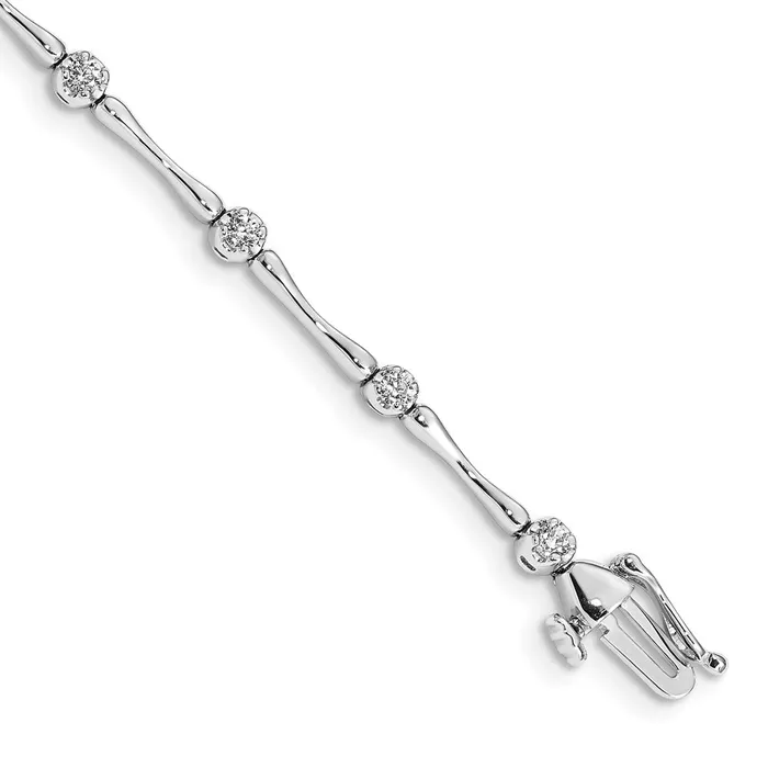 WB Choice Jewelry Bracelets 14k White Gold Diamond BraceletWBCBM4595050WA WB Choice Jewelry Bracelets 14k White Gold Diamond BraceletWBCBM4595050WA