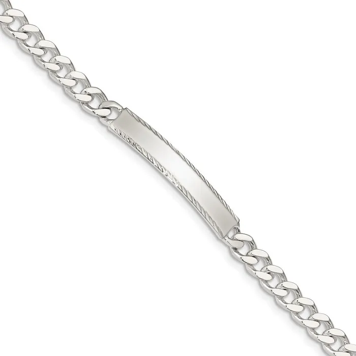 WB Choice Jewelry Bracelets Sterling Silver Diamondcut Engraveable Curb Link IN BraceletWBCQID1038 WB Choice Jewelry Bracelets Sterling Silver Diamondcut Engraveable Curb Link IN BraceletWBCQID1038