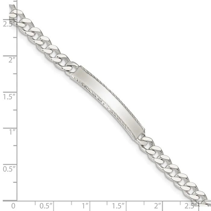 WB Choice Jewelry Bracelets Sterling Silver Diamondcut Engraveable Curb Link IN BraceletWBCQID1038 WB Choice Jewelry Bracelets Sterling Silver Diamondcut Engraveable Curb Link IN BraceletWBCQID1038