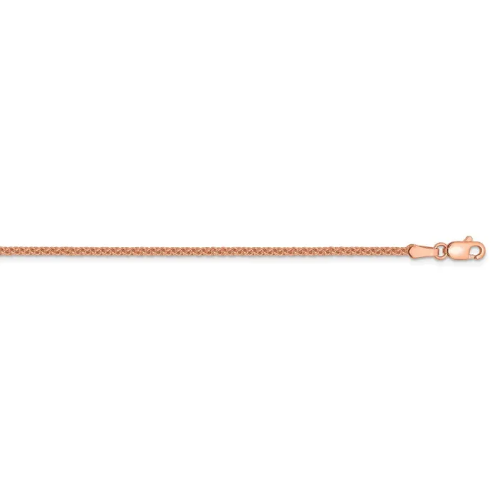 WB Choice Jewelry Necklaces 14k Rose Gold 165mm Solid Polished Spiga ChainWBCRSC4220