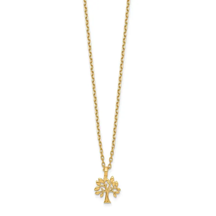 WB Choice Jewelry Necklaces 14K Small Tree Charm with 2IN EXT NecklaceWBCSF278818 WB Choice Jewelry Necklaces 14K Small Tree Charm with 2IN EXT NecklaceWBCSF278818