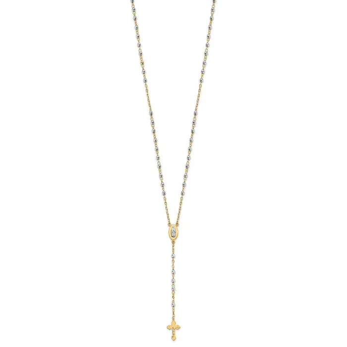 WB Choice Jewelry Necklaces 14k Twotone Semisolid Rosary NecklaceWBCSF147516 WB Choice Jewelry Necklaces 14k Twotone Semisolid Rosary NecklaceWBCSF147516