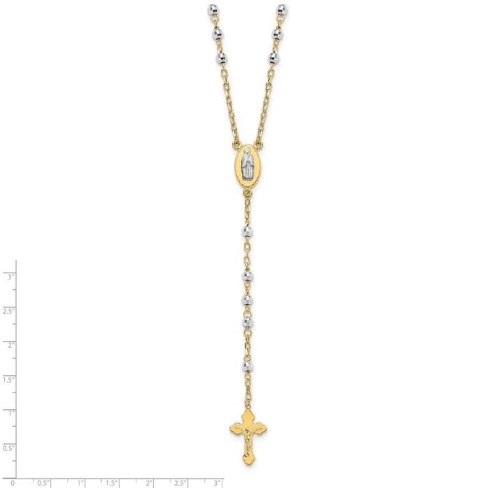 WB Choice Jewelry Necklaces 14k Twotone Semisolid Rosary NecklaceWBCSF147516 WB Choice Jewelry Necklaces 14k Twotone Semisolid Rosary NecklaceWBCSF147516