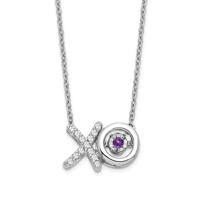 WB Choice Jewelry Necklaces 14k White Gold AmethystDiamond X and O NecklaceWBCPM7121AM013WA WB Choice Jewelry Necklaces 14k White Gold AmethystDiamond X and O NecklaceWBCPM7121AM013WA