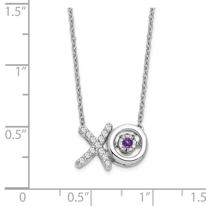 WB Choice Jewelry Necklaces 14k White Gold AmethystDiamond X and O NecklaceWBCPM7121AM013WA WB Choice Jewelry Necklaces 14k White Gold AmethystDiamond X and O NecklaceWBCPM7121AM013WA