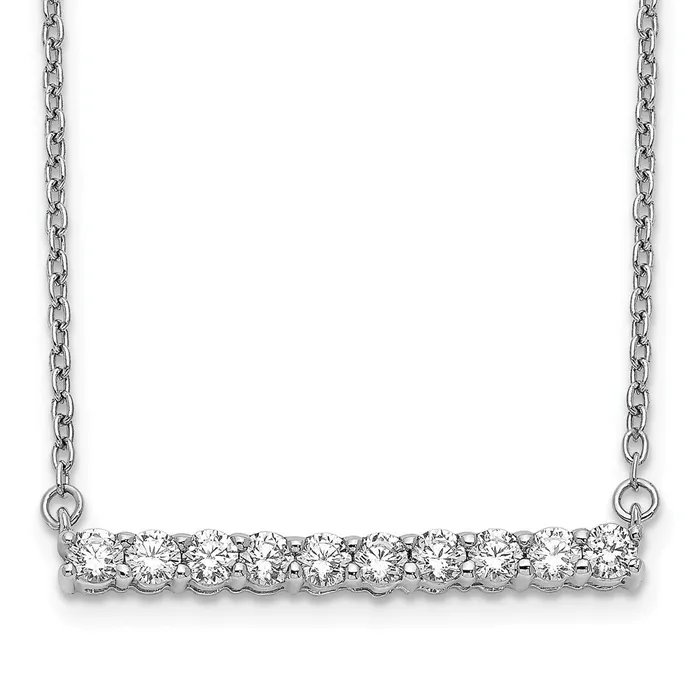 WB Choice Jewelry Necklaces 14k White Gold Diamond Bar 18 inch NecklaceWBCPM3738050WA WB Choice Jewelry Necklaces 14k White Gold Diamond Bar 18 inch NecklaceWBCPM3738050WA