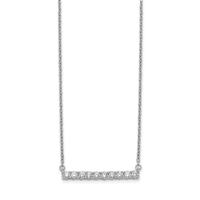 WB Choice Jewelry Necklaces 14k White Gold Diamond Bar 18 inch NecklaceWBCPM3738050WA WB Choice Jewelry Necklaces 14k White Gold Diamond Bar 18 inch NecklaceWBCPM3738050WA