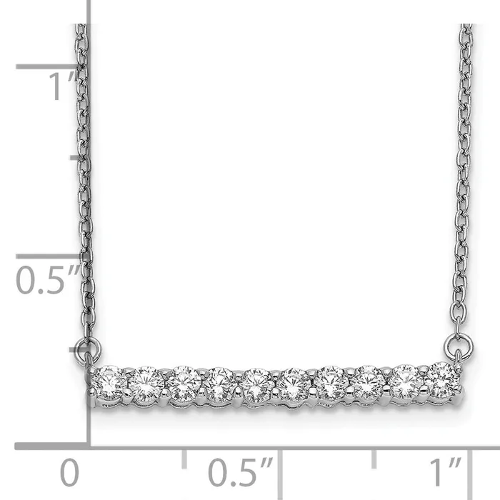 WB Choice Jewelry Necklaces 14k White Gold Diamond Bar 18 inch NecklaceWBCPM3738050WA WB Choice Jewelry Necklaces 14k White Gold Diamond Bar 18 inch NecklaceWBCPM3738050WA