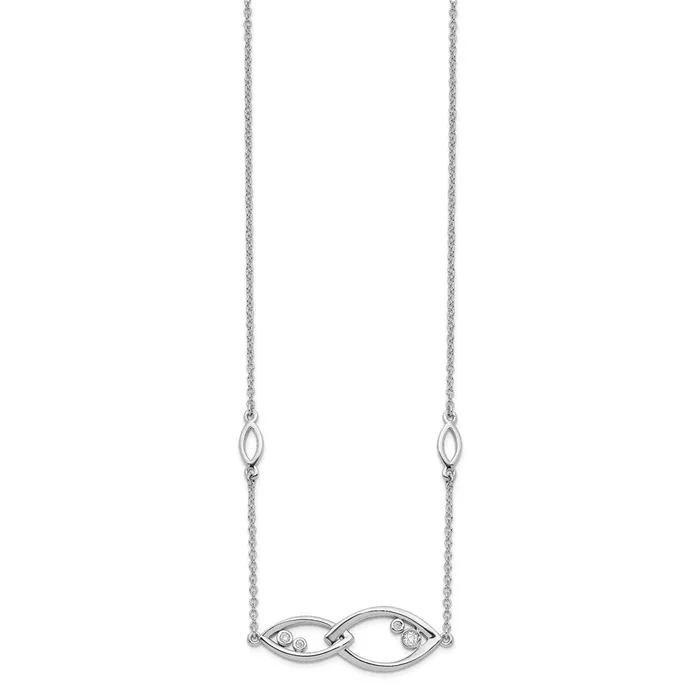 WB Choice Jewelry Necklaces 14k White Gold Fancy Dia 18in NecklaceWBCPM6828005WA WB Choice Jewelry Necklaces 14k White Gold Fancy Dia 18in NecklaceWBCPM6828005WA