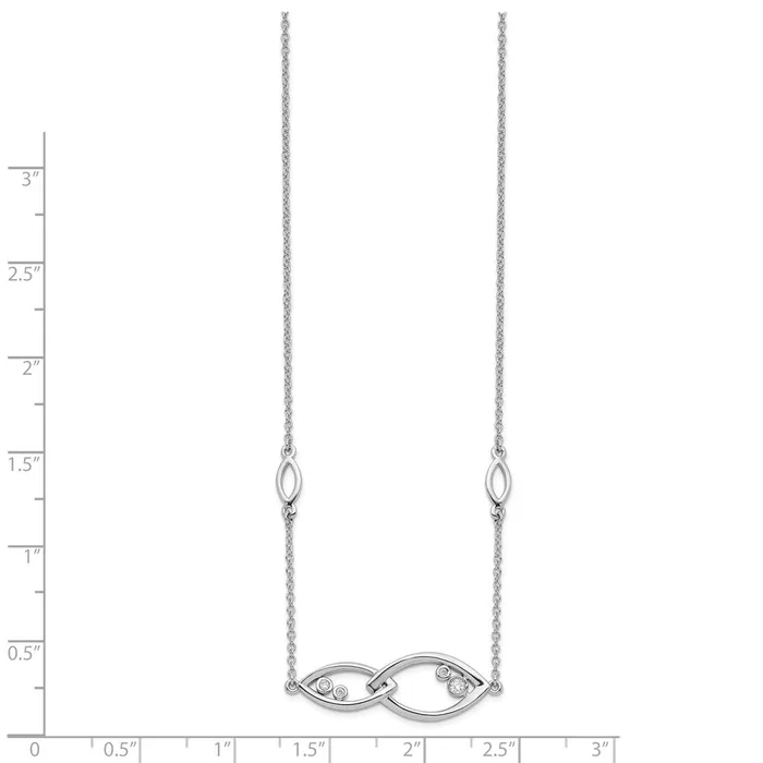 WB Choice Jewelry Necklaces 14k White Gold Fancy Dia 18in NecklaceWBCPM6828005WA WB Choice Jewelry Necklaces 14k White Gold Fancy Dia 18in NecklaceWBCPM6828005WA