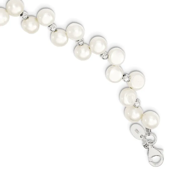 WB Choice Jewelry Necklaces Sterling Silver FW Cultured Button Pearl 16in NecklaceWBCQH185716 WB Choice Jewelry Necklaces Sterling Silver FW Cultured Button Pearl 16in NecklaceWBCQH185716